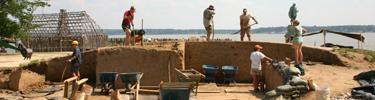 Archeologist digging at Historic Jamestowne
